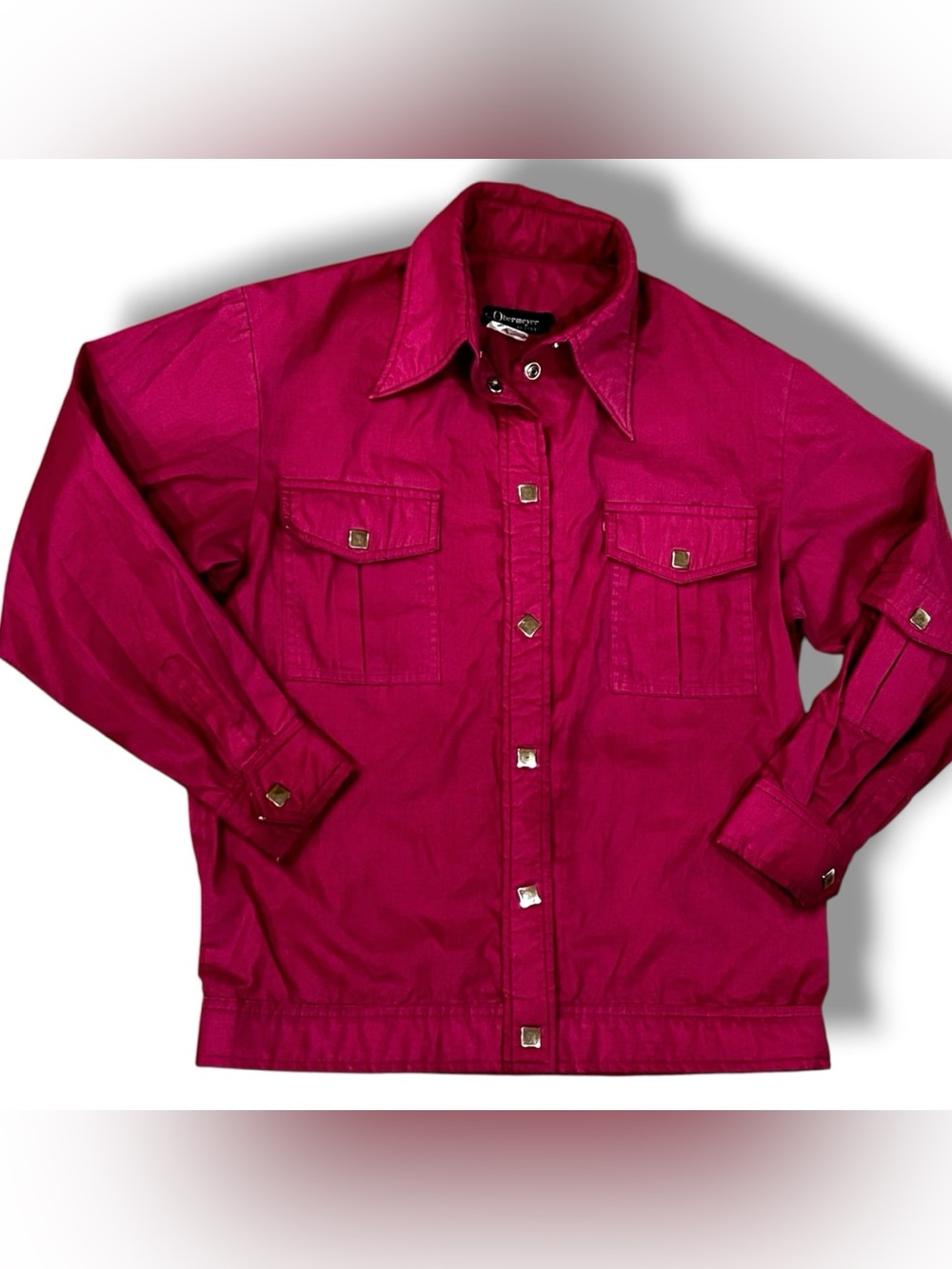 VTG 70s Obermeyer Wind Shirt Men's M Red/purple Shacket Nylon Made In Japan D-3